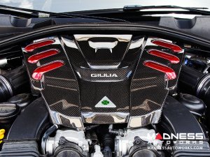 Alfa Romeo Giulia Quadrifoglio (QV) Badge - White Candy Carbon Fiber